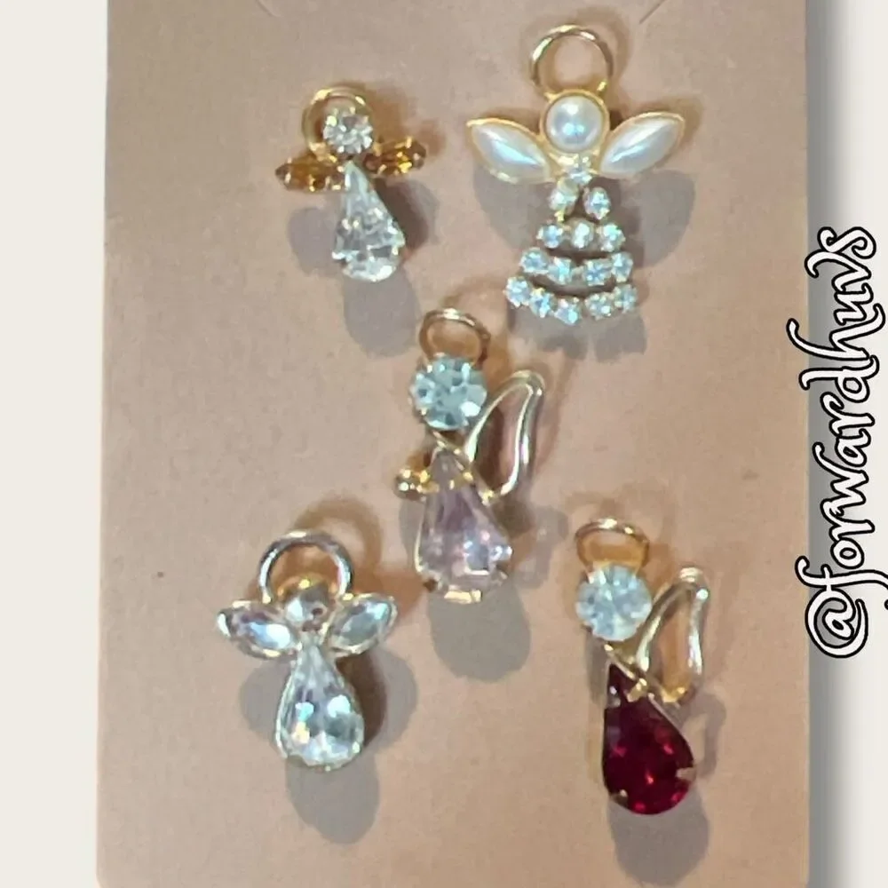 Bundle Sale 3 for $15 | Angel Pin Set – Four with Butterfly Backings - One With